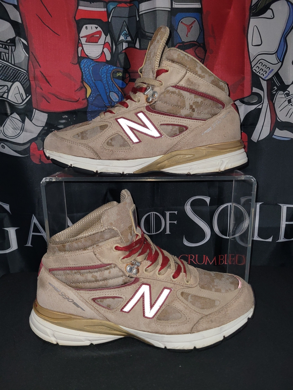 New Balance 990v4 Mid Tan Camo